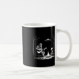 Bigfoot-Gitarre-Shirt Lagerfeuer Alien UFO Camping Kaffeetasse