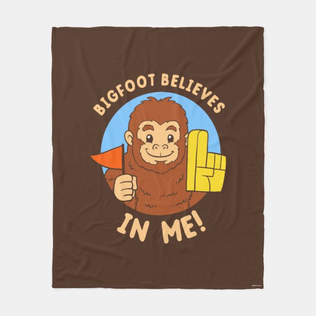 Bigfoot glaubt an mich fleecedecke (Vorderseite)