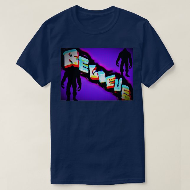 Bigfoot glaubt nicht an dich, entweder Trimix T-Shirt (Design vorne)
