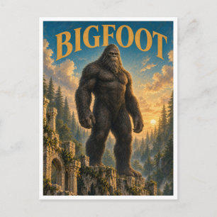 Bigfoot, Gothic Fantasy-Monster Postkarte