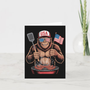 Bigfoot Grillen 4. Juli Funny Patriotic Sasquatch Karte