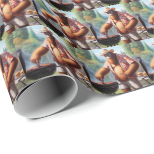 Bigfoot Grilling Burgers Geschenkpapier