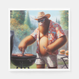 Bigfoot Grilling Burgers Serviette