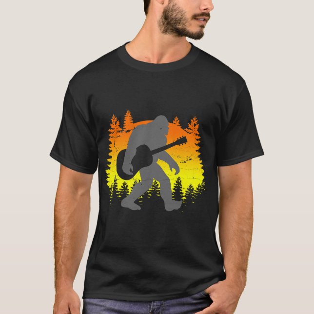 Bigfoot Guitar T - Shirt Sasquatch Glauver Guitari (Vorderseite)
