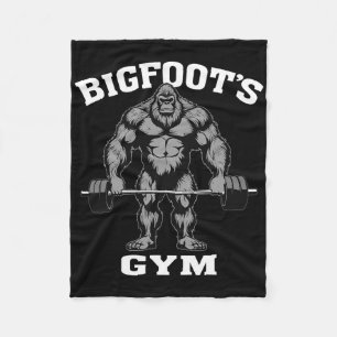 Bigfoot Gym Funny Sasquatch Bodybuilding Weightlif Fleecedecke