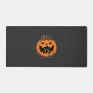 Bigfoot Halloween-Kürbis-Silhouette Design_1 Schreibtischunterlage