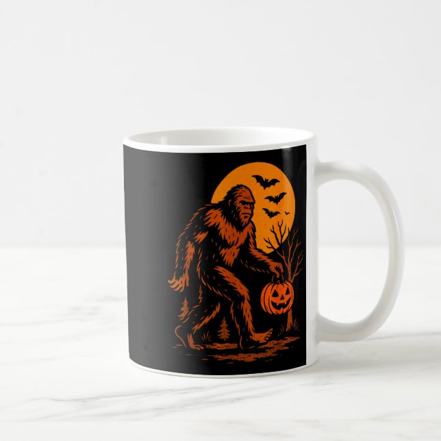 Bigfoot Halloween Sasquatch Jack O Lantern  Kaffeetasse (Rechts)