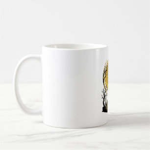 Bigfoot Halloween-Shirt Vollmond-Hunde-Spaziergang Kaffeetasse