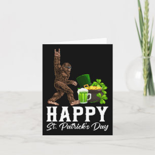 Bigfoot Happy St Patricks Day Shirt Funny Green Sa Karte