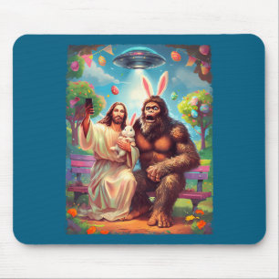 Bigfoot-Häschen lustiges Ostern Jesus Sasquatch Se Mousepad