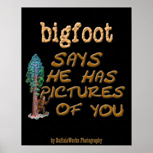 Bigfoot hat Bilder Poster