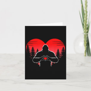Bigfoot Heart Happy Valentines Day Sasquatch Liebe Karte