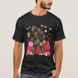 Bigfoot Heart Valentine Liebe Sasquatch Glaube T-Shirt
