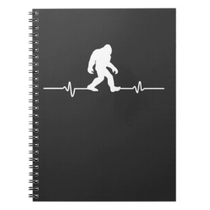 Bigfoot Heartbeat Spaß Funny Sasquatsch Fan Notizblock