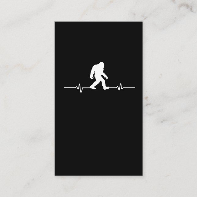  Bigfoot Heartbeat Spaß Funny Sasquatsch Fan Visitenkarte (Vorderseite)