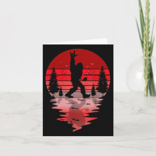 Bigfoot Herz Valentinstag Boys Männer Liebe Sasqua Karte