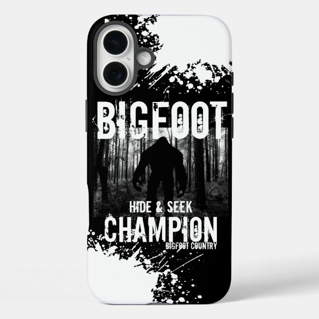 Bigfoot Hide and Seek Champion iPhone 16 Plus Hülle (Rückseite)