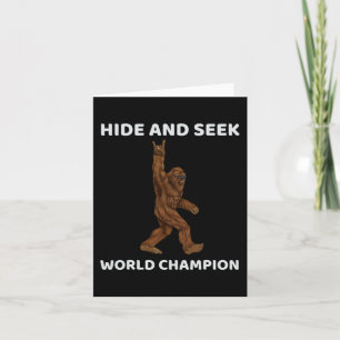 Bigfoot Hide and Seek World Champion Fun Sprichwor Karte