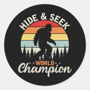 Bigfoot Hide and Seek World Champion Runder Aufkleber