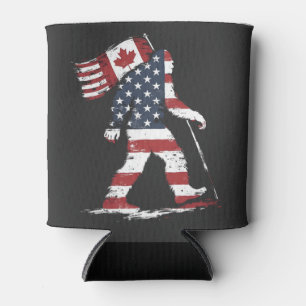 Bigfoot Holding Canada Flag 51. Staat Trump Dosenkühler
