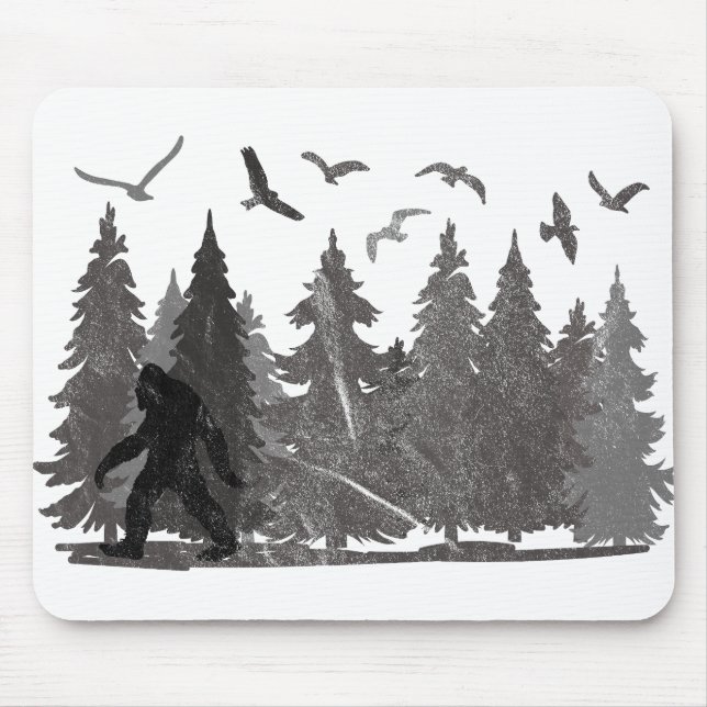 Bigfoot im Fores Sasquatch Yeti Mousepad (Vorne)