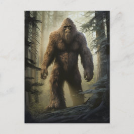 Bigfoot im Forest Postcard Postkarte