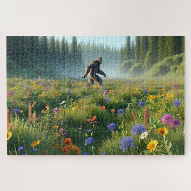 Bigfoot in Bloom, Bigfoot in der Wildblumen Landsc (Horizontal)