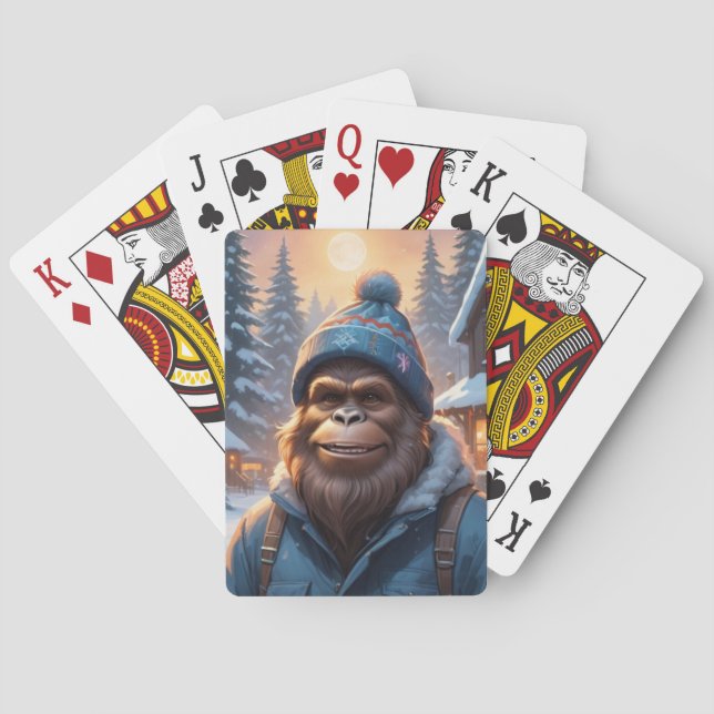 Bigfoot in einer Beanie Spielkarten (Rückseite)