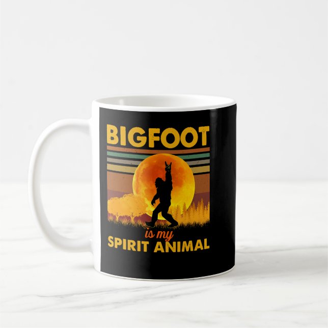 Bigfoot ist mein Geist Tierliebhaber Funny Sasquat Kaffeetasse (Links)