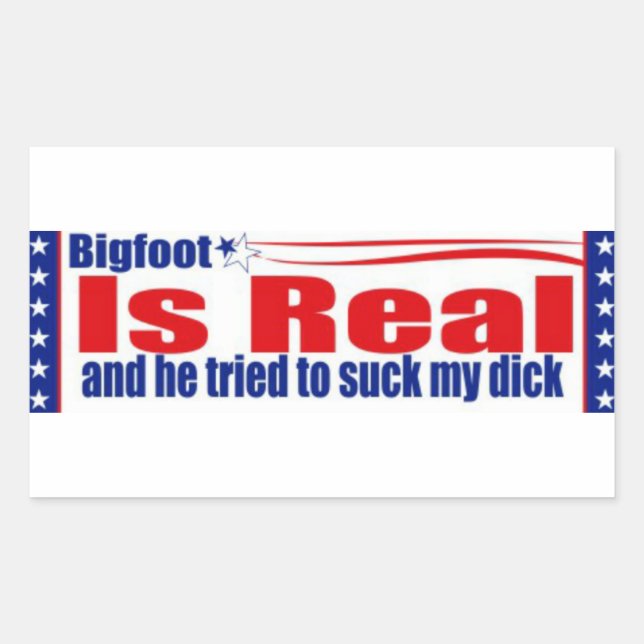 Bigfoot ist real, und er versuchte, meinen Schwanz Rechteckiger Aufkleber (Vorderseite)