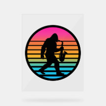 Bigfoot-Jazz-Saxophon-Retro-Sonnenuntergangs-Desig