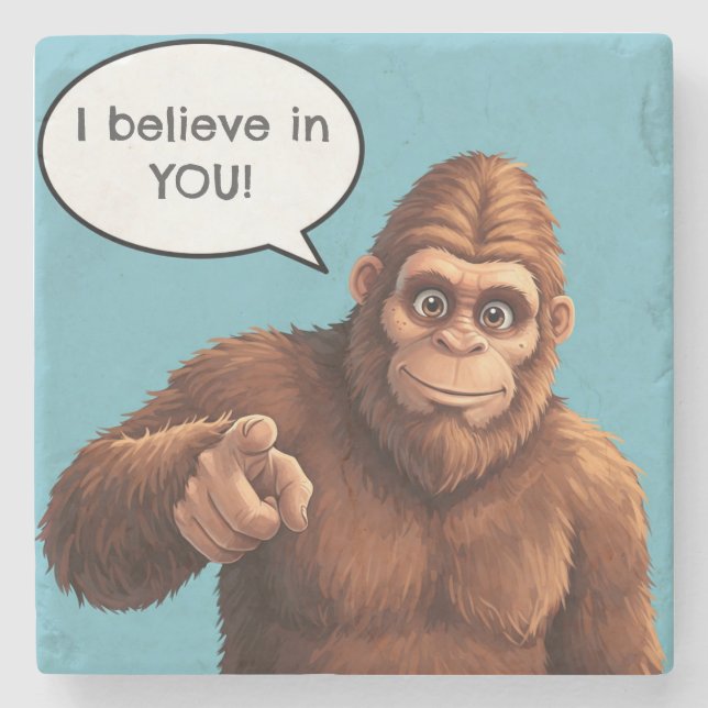 Bigfoot jubelt dich weiter steinuntersetzer (Vorderseite)