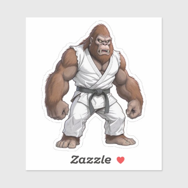 Bigfoot Karate Master Aufkleber (Blatt)