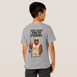 Bigfoot Keep Calm And Geh Fischen Lustig T-Shirt