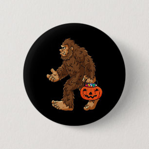 Bigfoot Kürbislaterne Fun Halloween Boys Kids Sas Button