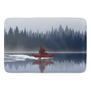 Bigfoot Lake Canoe Wilderness Pine Forest Camp Badematte