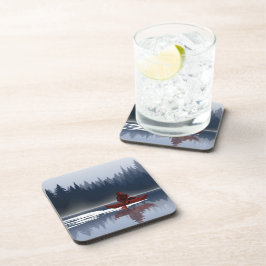 Bigfoot Lake Canoe Wilderness Pine Forest Camp Getränkeuntersetzer