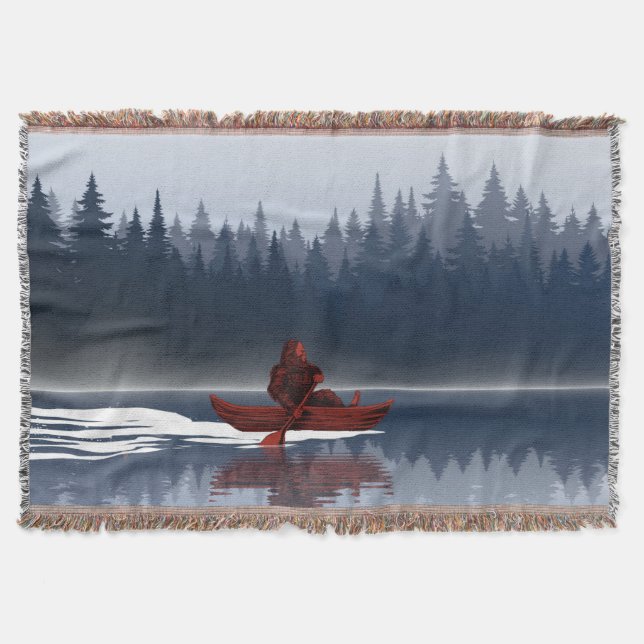 Bigfoot Lake Canoe Wilderness Pine Forest Decke (Vorderseite)