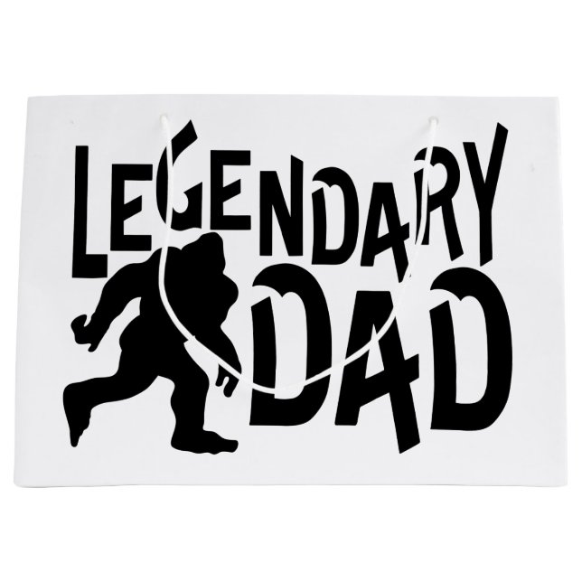 Bigfoot Legendary Vater Große Geschenktüte (Vorderseite)