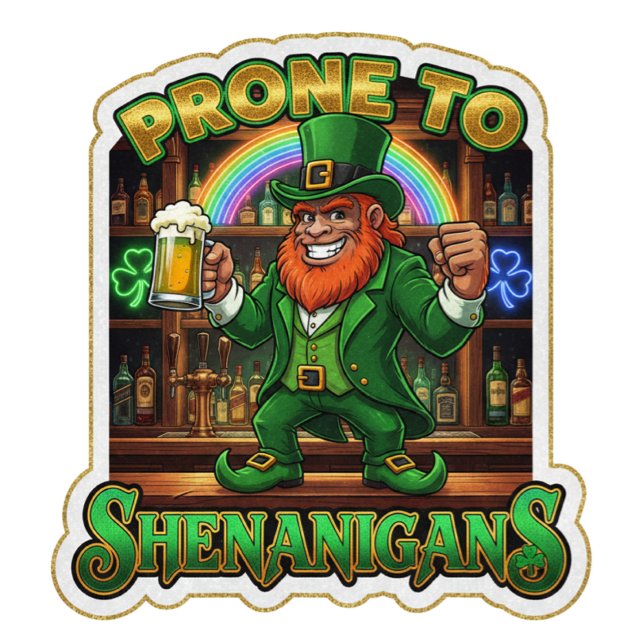 Bigfoot Leprechaun Prone to Shenanigans T-Shirt (Von Creator hochgeladen)