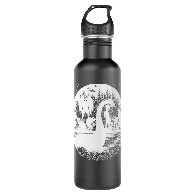 Bigfoot Loch Ness Monster Mothman und Außerirdisch Edelstahlflasche (Vorderseite)