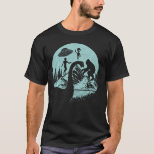 Bigfoot Loch Ness Monster Mothman und Außerirdisch T-Shirt
