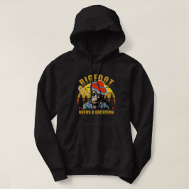 Bigfoot love l Funny Retro Design l Black Hoodie