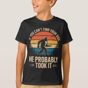 Bigfoot Lustiger Disc Golf Sasquatch Frisbee Männe T-Shirt