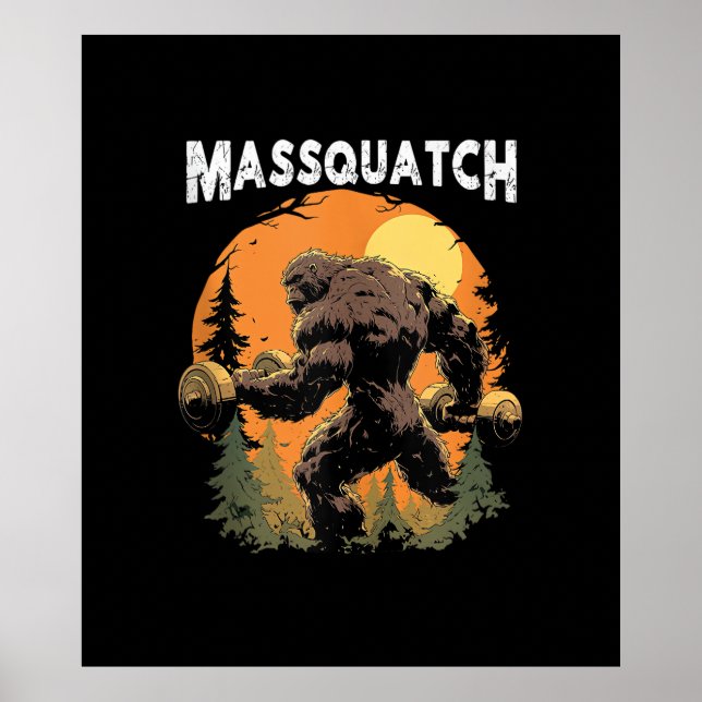 Bigfoot Massquatch Lustig  Poster (Vorne)