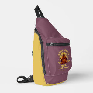 Bigfoot-Meditation Frieden Statt Panik Design Crossbody Bag