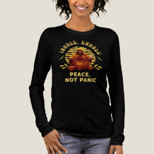 Bigfoot-Meditation Frieden Statt Panik Design Tri-Blend Shirt