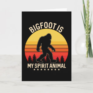 Bigfoot mein Seelentier Bigfoot Retro Karte