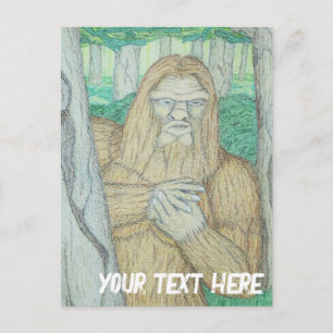 Bigfoot-Meme-Parodie Postkarte