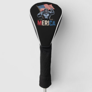 Bigfoot Merica Rock Amerikanische Flagge Patriotis Golf Headcover
